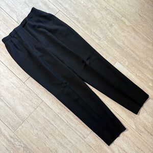 Vintage 90s Wool Black Pleated taper Chino Career Officesiren pant trouser Sz 14